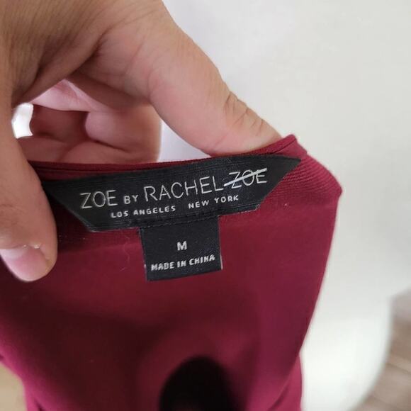 Zoe by Rachel Zoe Womens Peplum V-Neck Pullover Top Medium - Picture 6 of 8